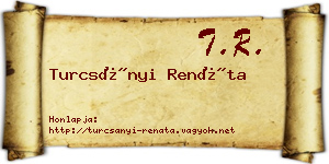 Turcsányi Renáta névjegykártya