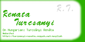 renata turcsanyi business card
